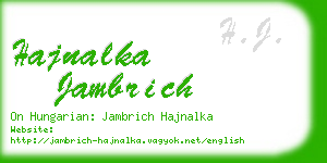 hajnalka jambrich business card